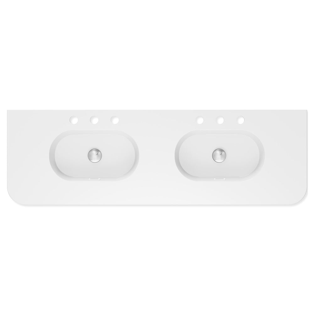 Lola Curved Ceramic Basin Top - Additional View