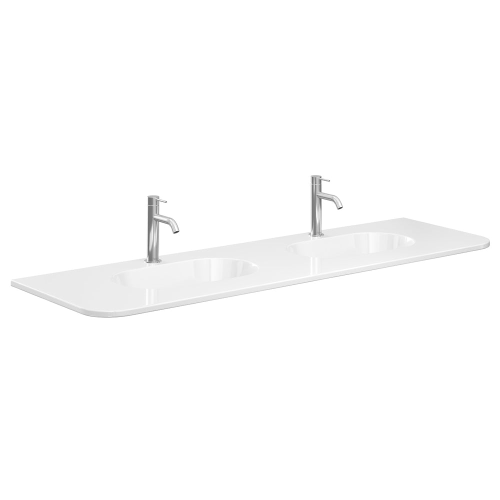 Lola Curved Ceramic Basin Top - Additional View