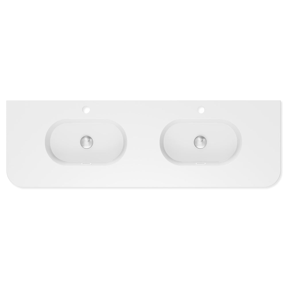 Lola Curved Ceramic Basin Top - Additional View