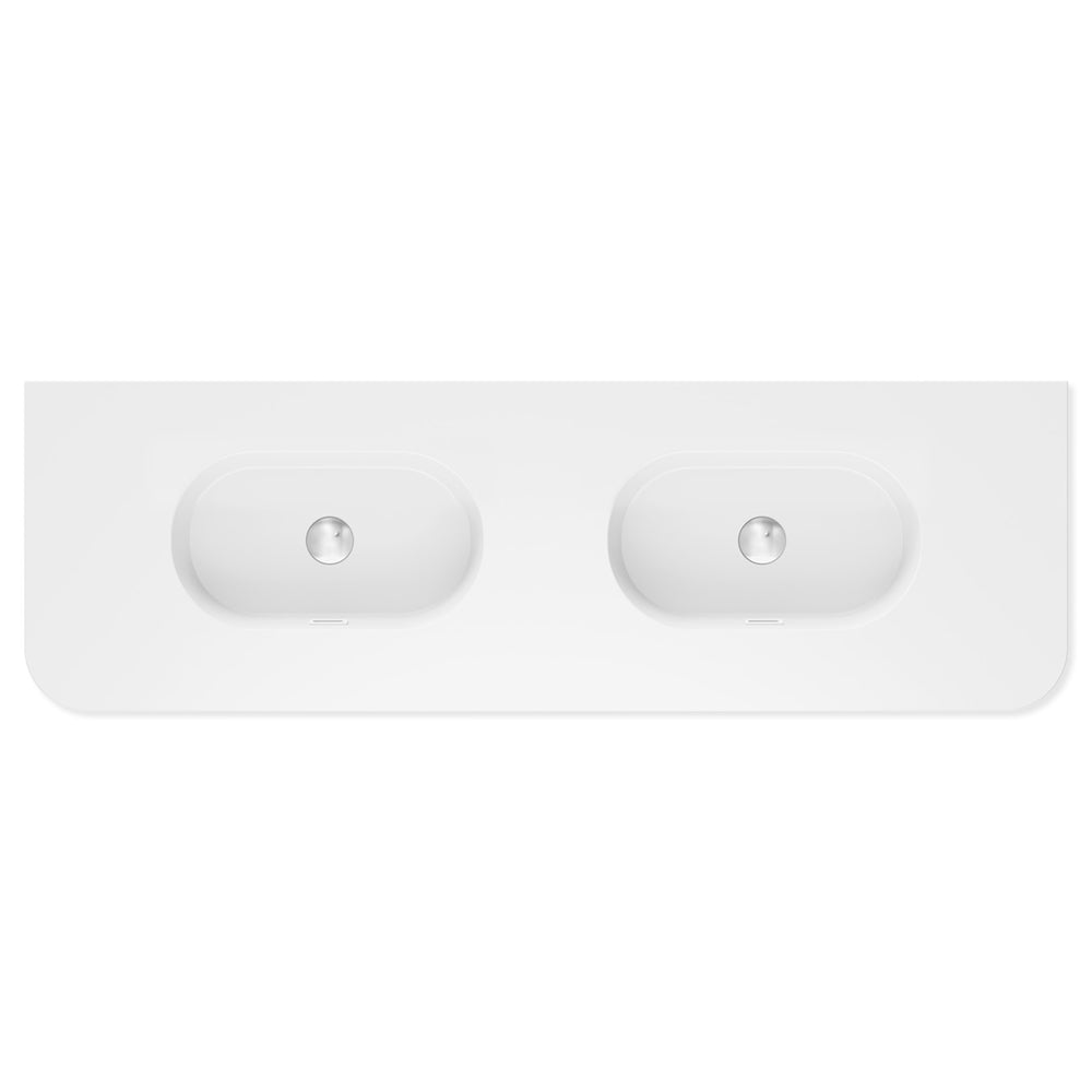 Lola Curved Ceramic Basin Top - Additional View