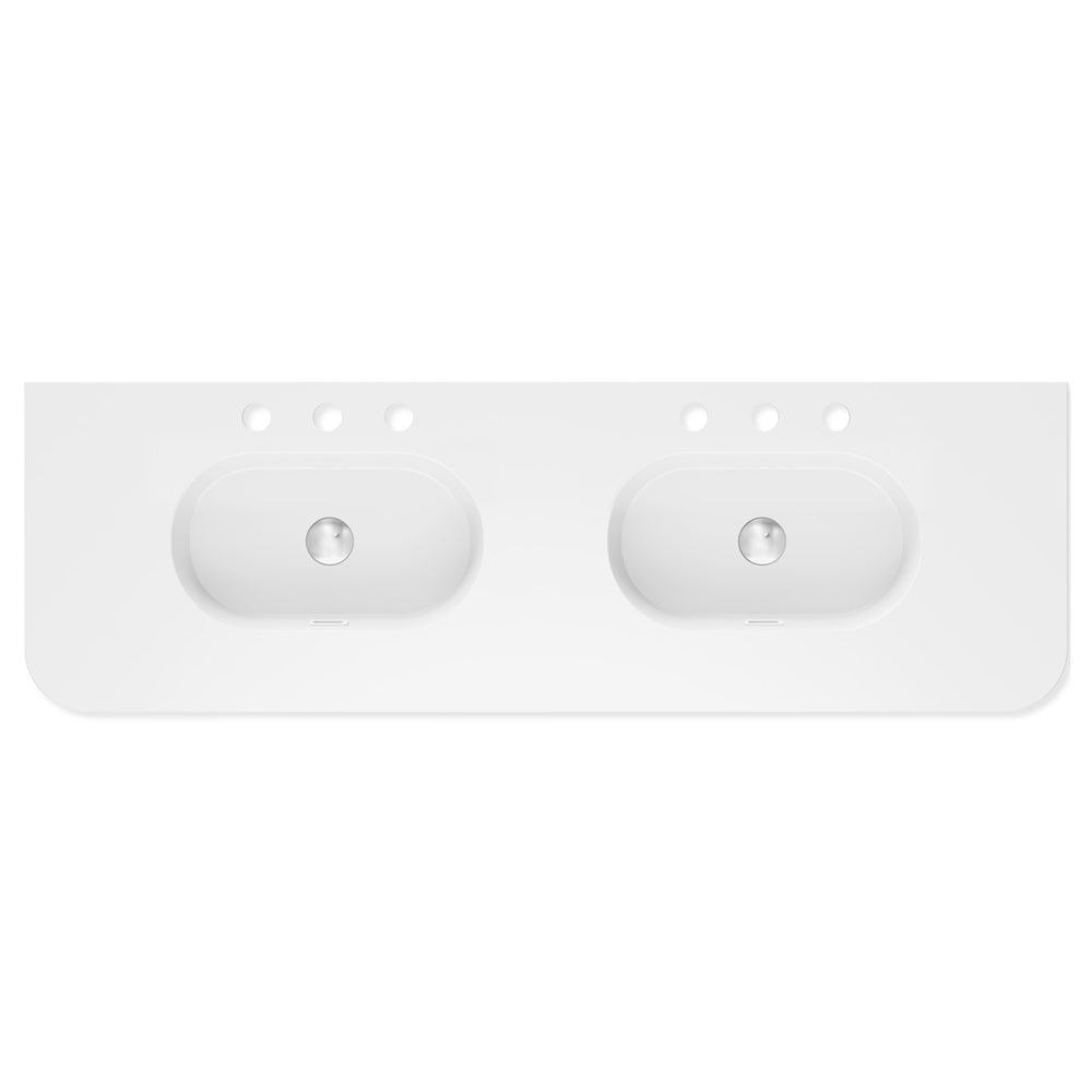 Lola Curved Ceramic Basin Top - Additional View