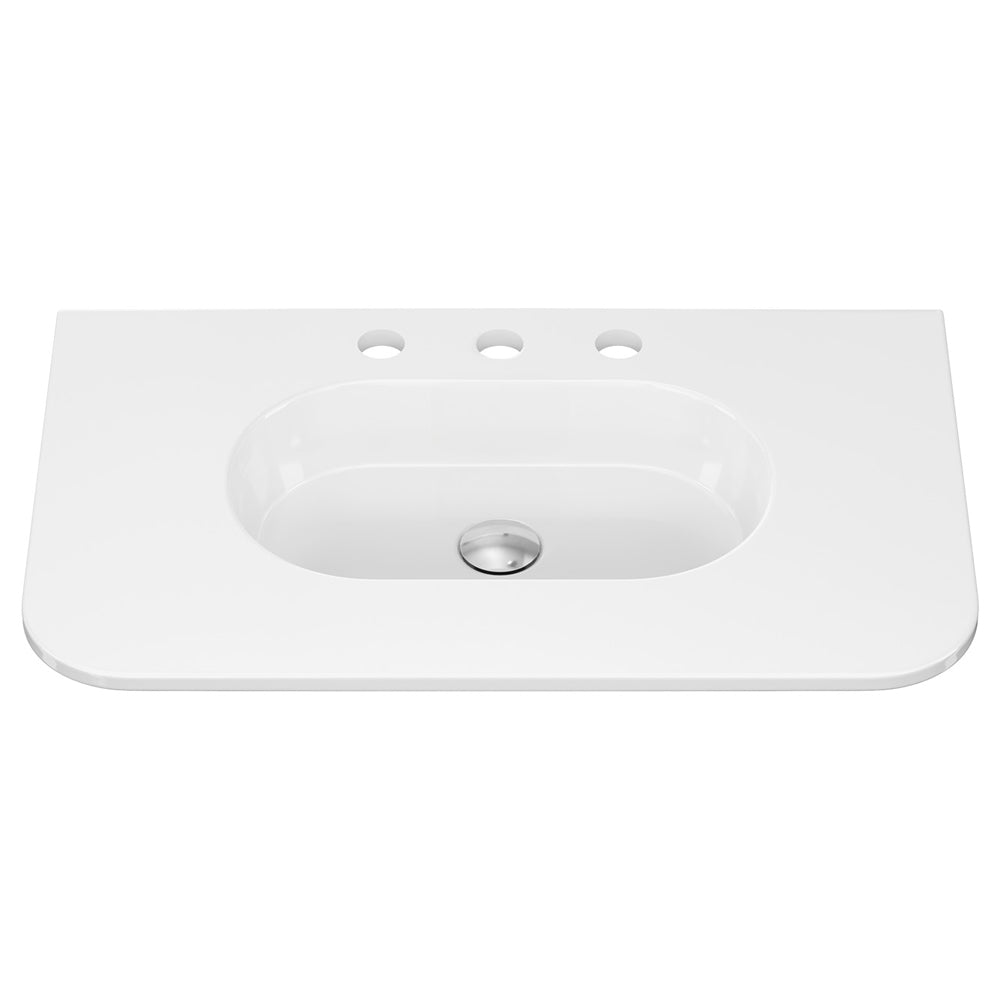 Lola Curved Ceramic Basin Top - Additional View