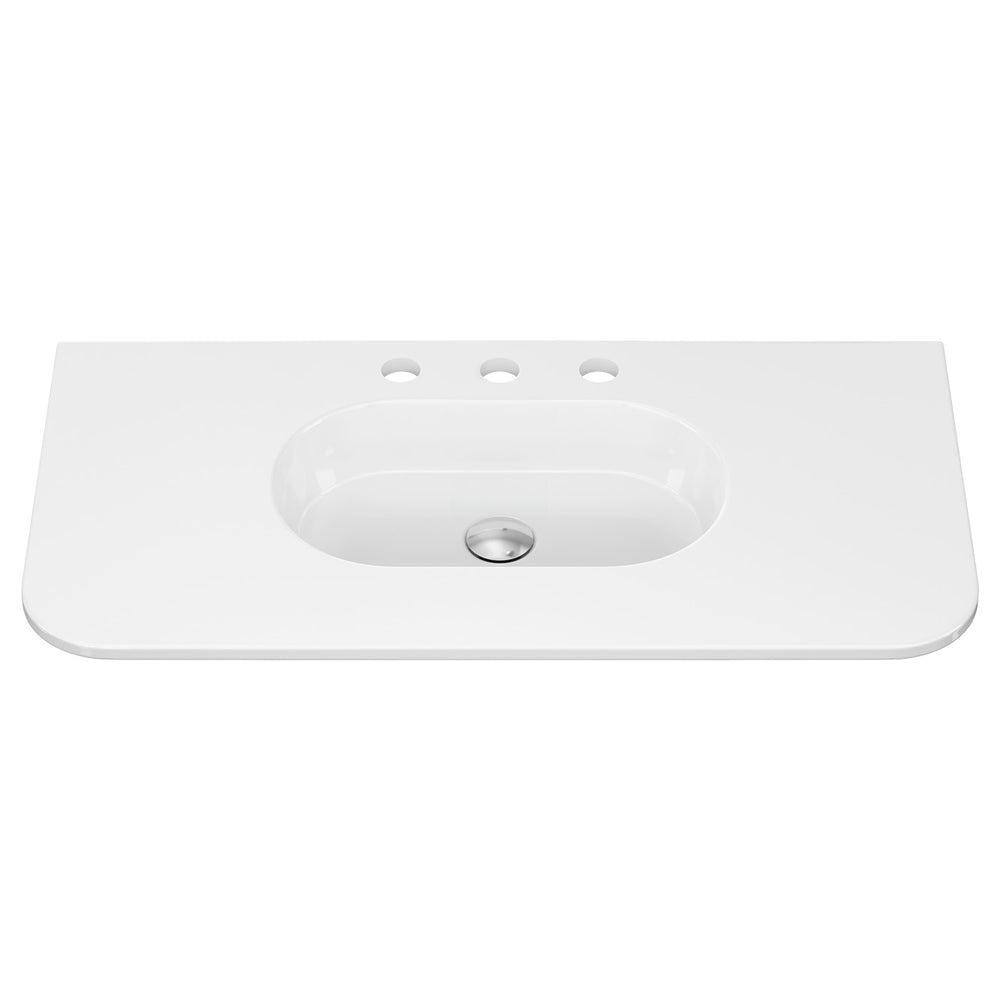 Lola Curved Ceramic Basin Top - Additional View