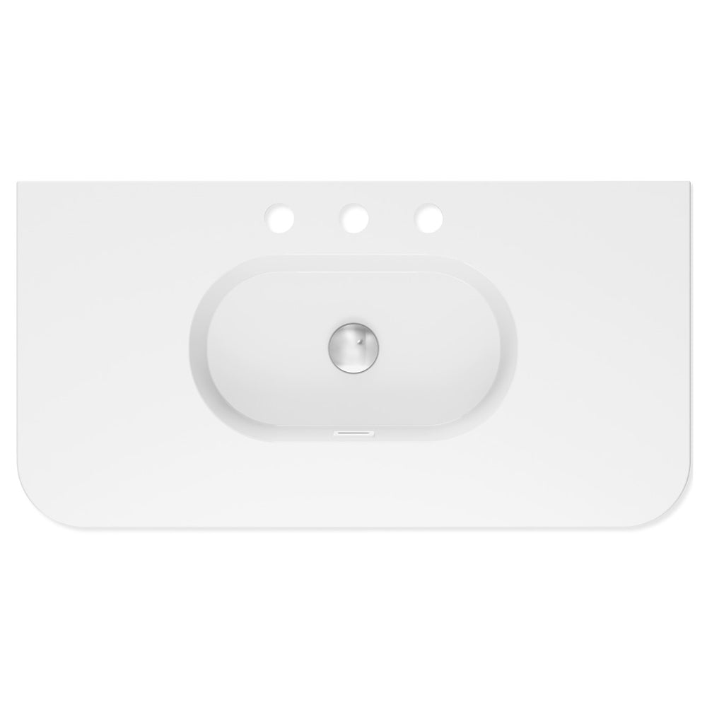 Lola Curved Ceramic Basin Top - Additional View