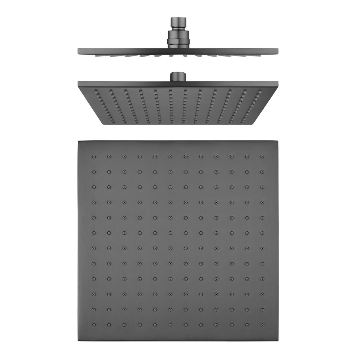 Norico Cavallo 250mm Gun Metal Grey Soild Brass Shower Head
