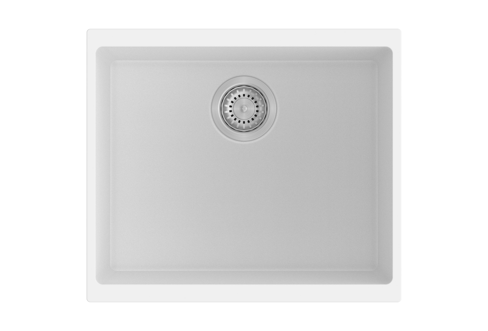 530 x 460 x 200mm Carysil Enigma 100S Single Bowl Granite Kitchen/Laundry Sink Top/Flush/Under Mount