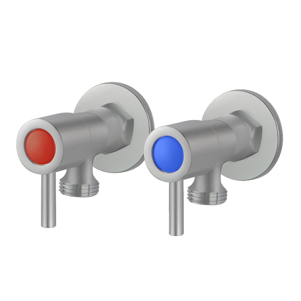Norico Pentro Brushed Nickel Round Brass Washing Machine Taps Set ...